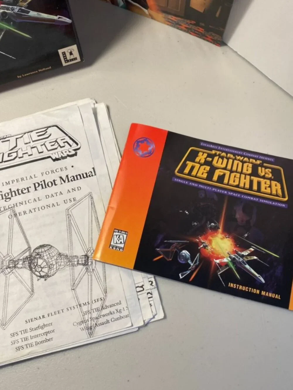 StarWars X-WING VS TIE FIGHTER Box/Docs Only + BALANCE OF POWER Disc w/Flaws